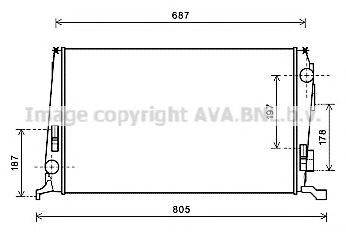 AVA QUALITY COOLING da2005 -  Радиатор, охлаждение двигателя
